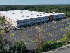 Warehouse facility and parking lot